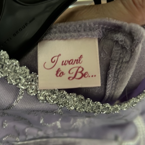 Girls Purple Velour Princess dress size small (7-8) NWOT. - Picture 11 of 11